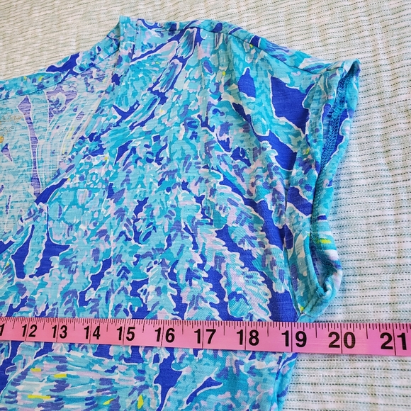 Lilly Pulitzer Daley Tee Xsmall Oversized Tortuga Time Turtles Beach Preppy M - Picture 12 of 15